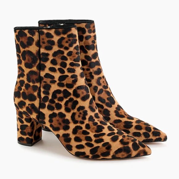 J. Crew Shoes - NWT J. Crew Ankle Calf Hair Cheetah Ankle Boots